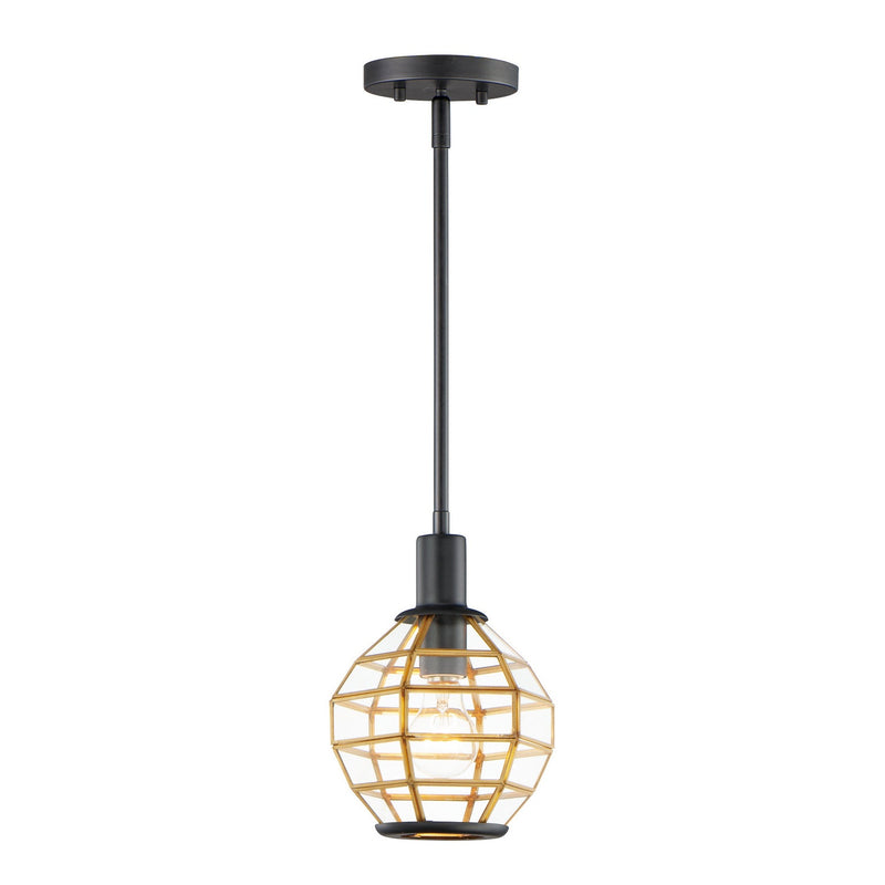 Maxim - 11541BKBUB - One Light Mini Pendant - Heirloom - Black / Burnished Brass