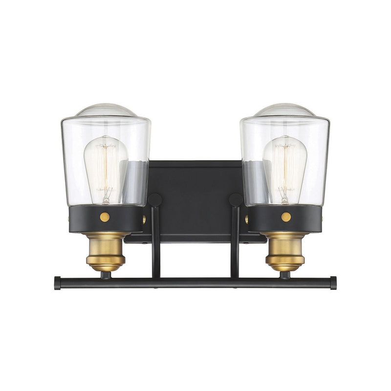 Savoy House - 8-2069-2-51 - Two Light Bath Bar - Macauley - Vintage Black with Warm Brass