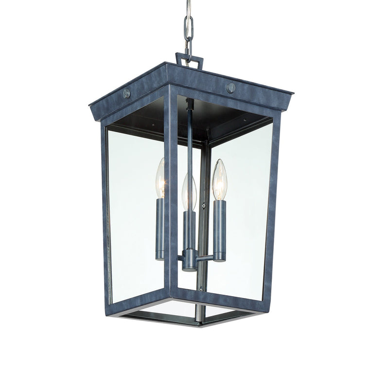 Crystorama - BEL-A8065-GE - Three Light Outdoor Pendant - Belmont - Graphite