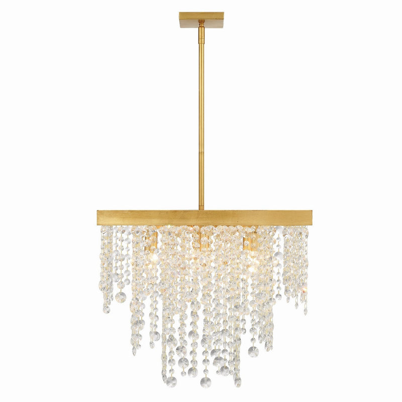 Crystorama - WIN-618-GA-CL-MWP - Eight Light Chandelier - Winham - Antique Gold