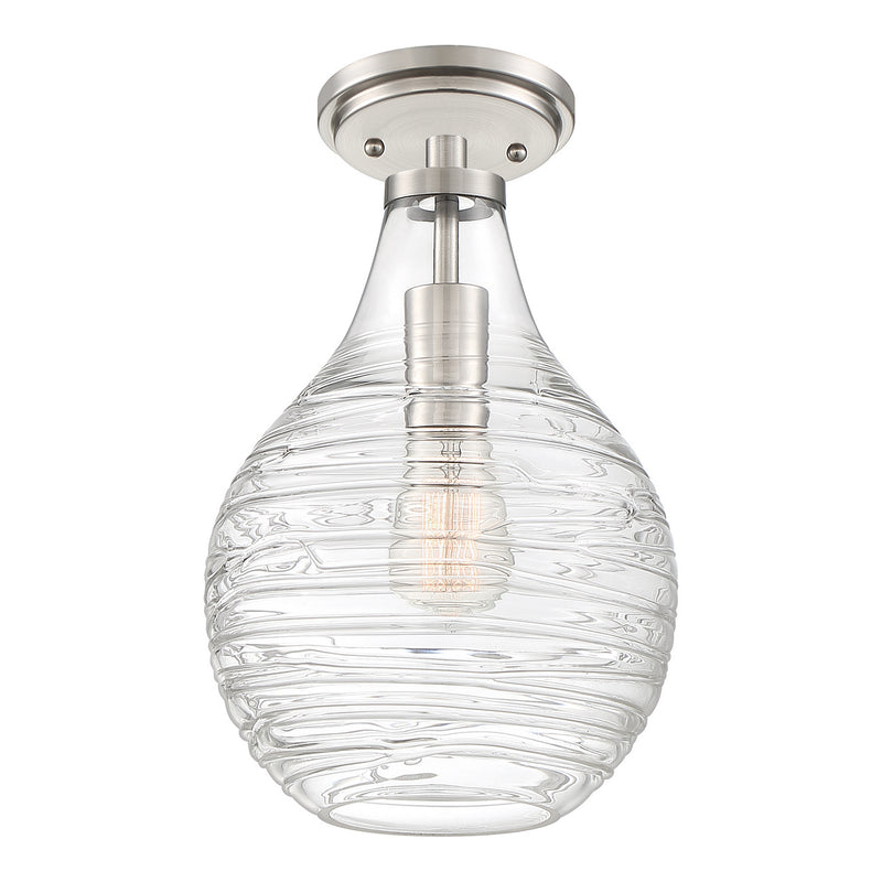 Quoizel - QSF4019BN - One Light Semi-Flush Mount - Genie - Brushed Nickel