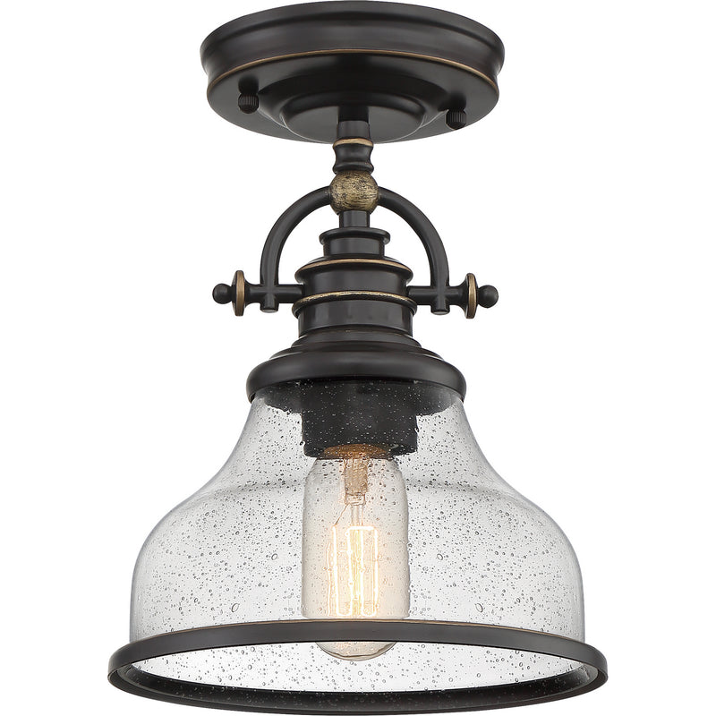 Quoizel - GRTS1708PN - One Light Semi-Flush Mount - Grant - Palladian Bronze
