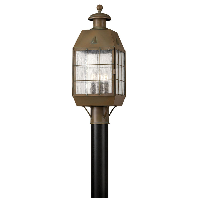 Hinkley - 2371AS - LED Post Top/ Pier Mount - Nantucket - Aged Brass