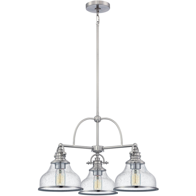 Quoizel - GRTS5103BN - Three Light Chandelier - Grant - Brushed Nickel
