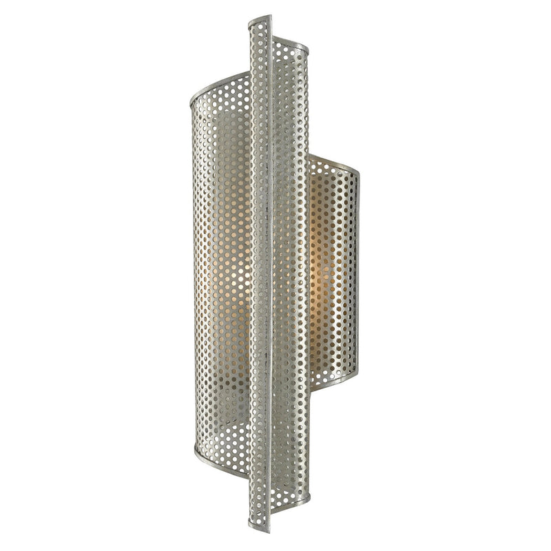 Currey and Company - 5000-0168 - One Light Wall Sconce - Penfold Collection - Contemporary Silver Leaf/Painted Contemporary Silver