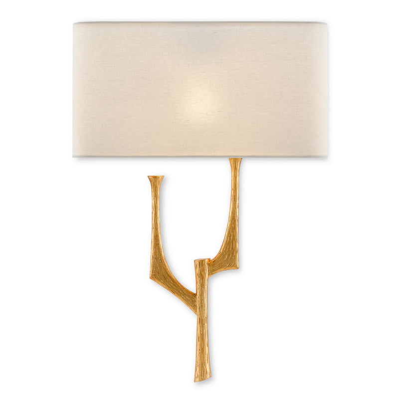 Currey and Company - 5000-0182 - One Light Wall Sconce - Bodnant Collection - Antique Gold Leaf