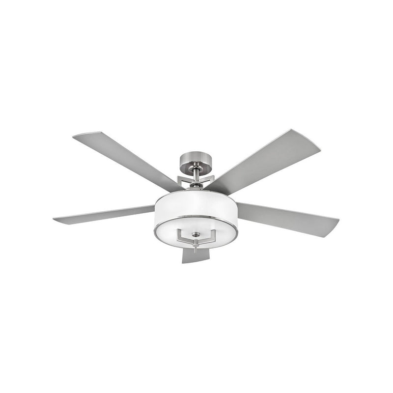 Hinkley - 903056FBN-LID - 56"Ceiling Fan - Hampton - Brushed Nickel