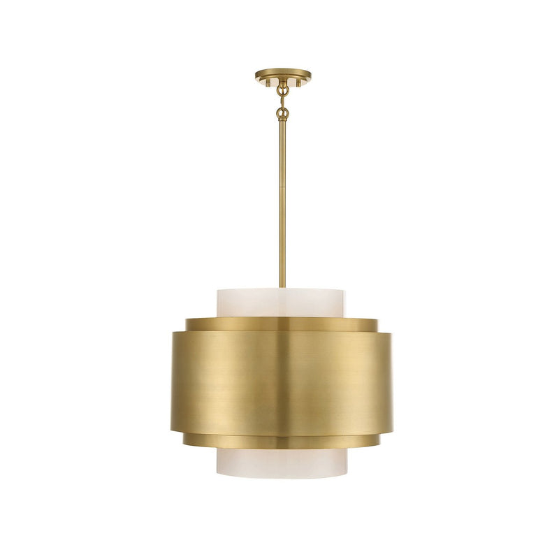 Savoy House - 1-181-4-171 - Four Light Pendant - Beacon - Burnished Brass
