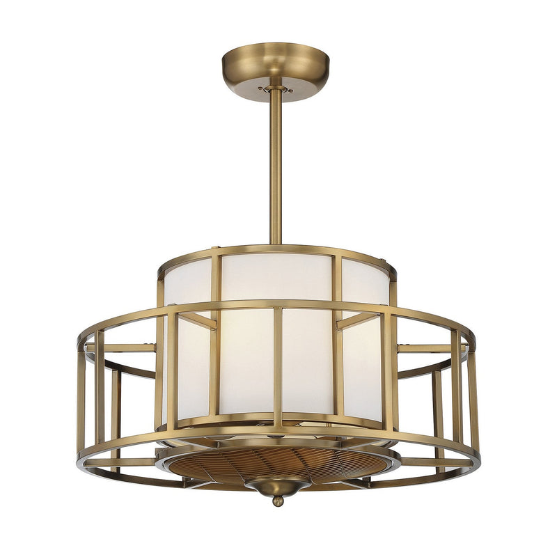 Savoy House - 30-FD-126-322 - Four Light Fan D'Lier - Oslo - Warm Brass