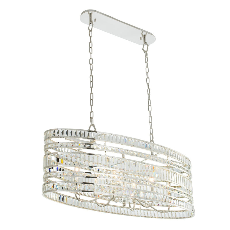 Allegri - 037061-014-FR001 - Six Light Island Pendant - Strato - Polished Silver
