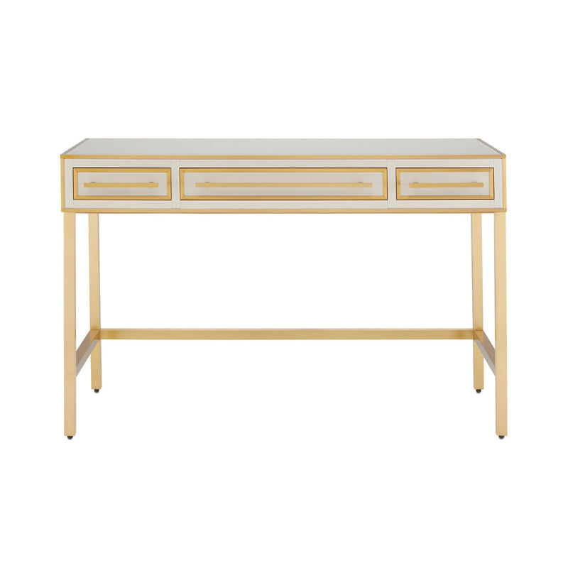 Currey and Company - 3000-0185 - Vanity - Arden Collection - Ivory/Satin Brass