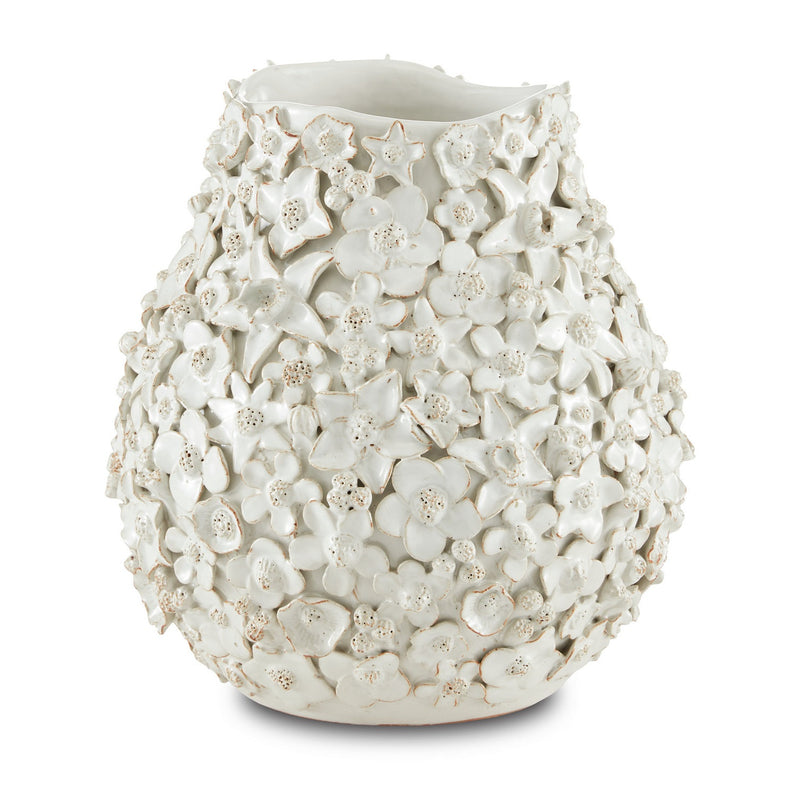 Currey and Company - 1200-0489 - Vase - Jessamine Collection - White