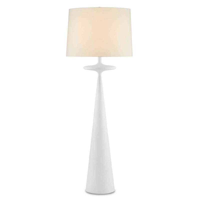 Currey and Company - 8000-0104 - One Light Floor Lamp - Giacomo White Floor Lamp - Gesso White