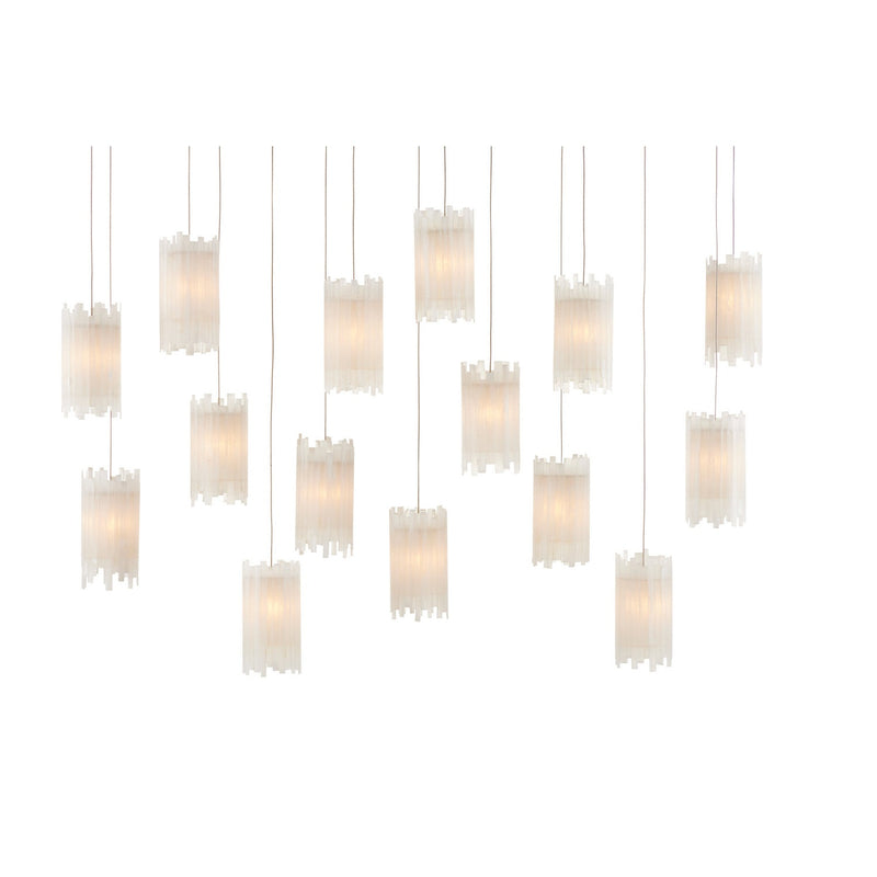 Currey and Company - 9000-0885 - 15 Light Pendant - Escenia Collection - Frosted White