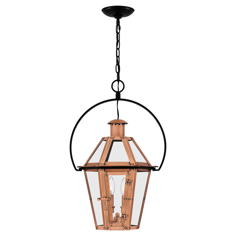 Quoizel - BURD1916AC - Two Light Outdoor Hanging Lantern - Burdett - Aged Copper