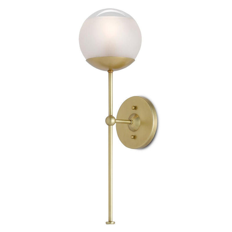 Currey and Company - 5000-0154 - One Light Wall Sconce - Montview Collection - Brushed Brass