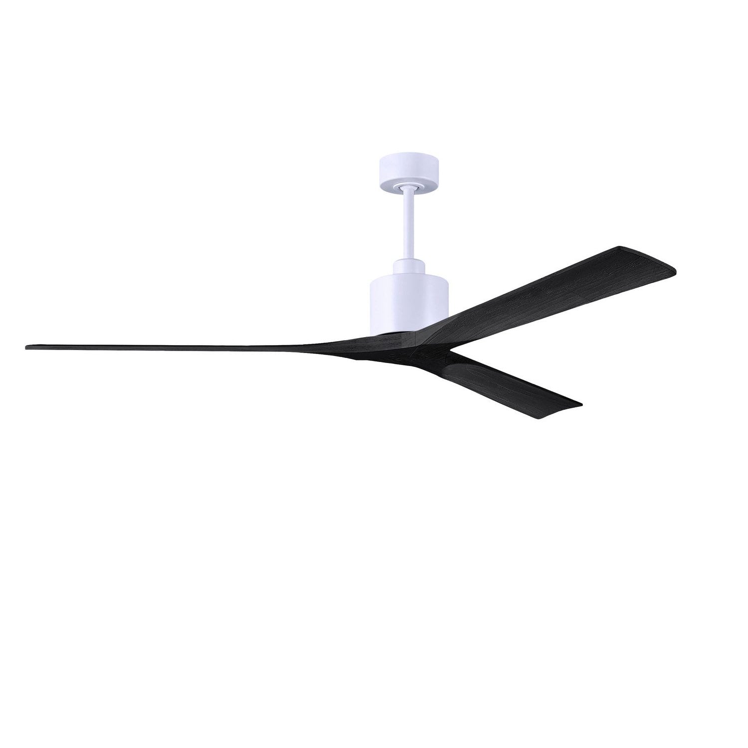 Matthews Fan Company - NKXL-MWH-BK-72 - 72"Ceiling Fan - Nan XL - Matte White