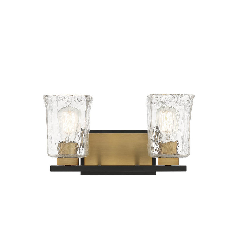 Savoy House - 8-1720-2-143 - Two Light Bathroom Vanity - Sidney - Matte Black with Warm Brass