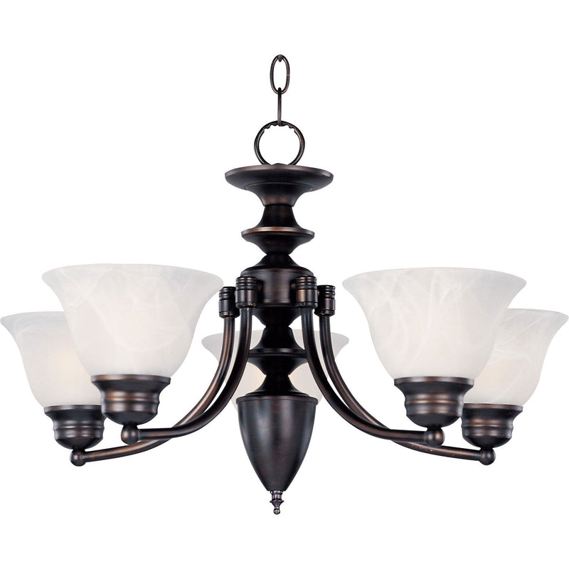 Maxim - 2699MROI - Five Light Chandelier - Malaga - Oil Rubbed Bronze