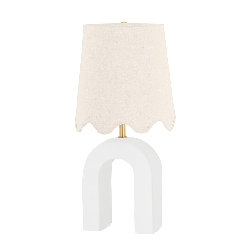 Mitzi - HL685201-AGB/CMW - One Light Table Lamp - Roshani - Aged Brass/Ceramic Raw Matte White