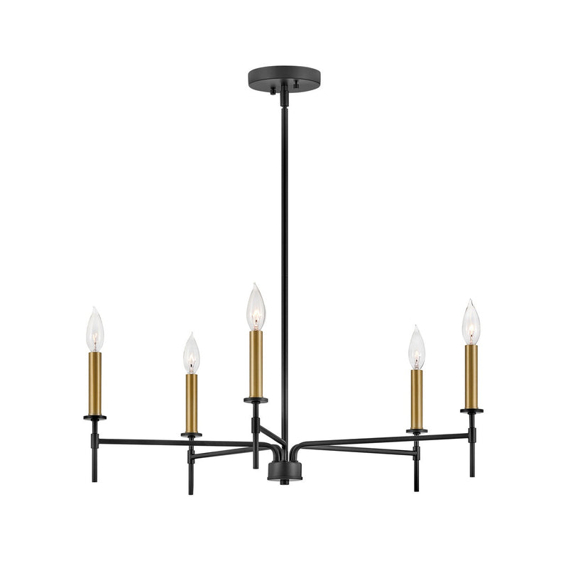 Lark - 83075BK - LED Chandelier - Hux - Black
