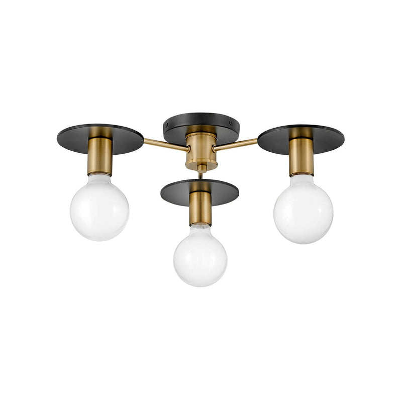 Lark - 83203LCB - LED Semi-Flush Mount - Bobbie - Lacquered Brass