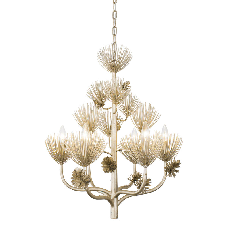 Varaluz - 365C06ZG - Six Light Chandelier - Pinion - Zen Gold