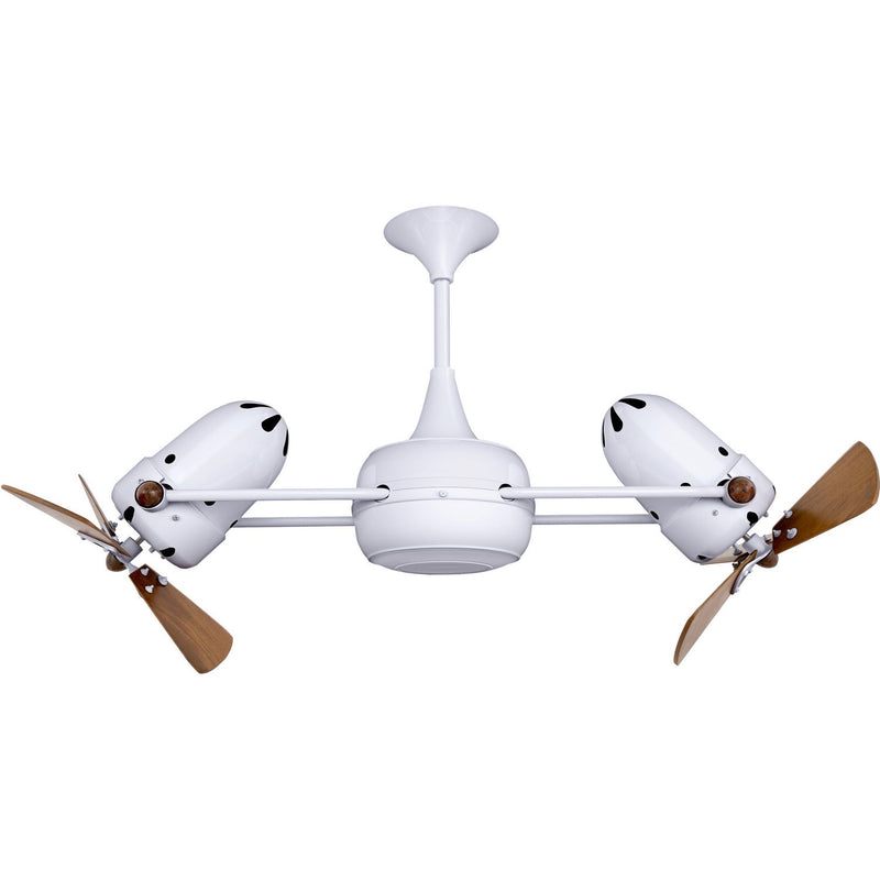 Matthews Fan Company - DD-WH-WD - 36"Ceiling Fan - Duplo-Dinamico - Gloss White