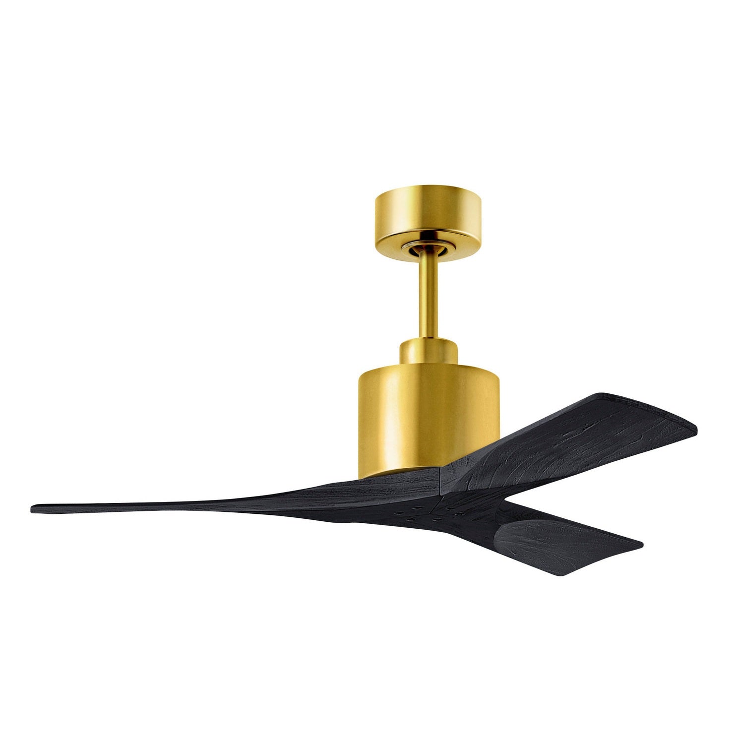 Matthews Fan Company - NK-BRBR-BK-42 - 42"Ceiling Fan - Nan - Brushed Brass