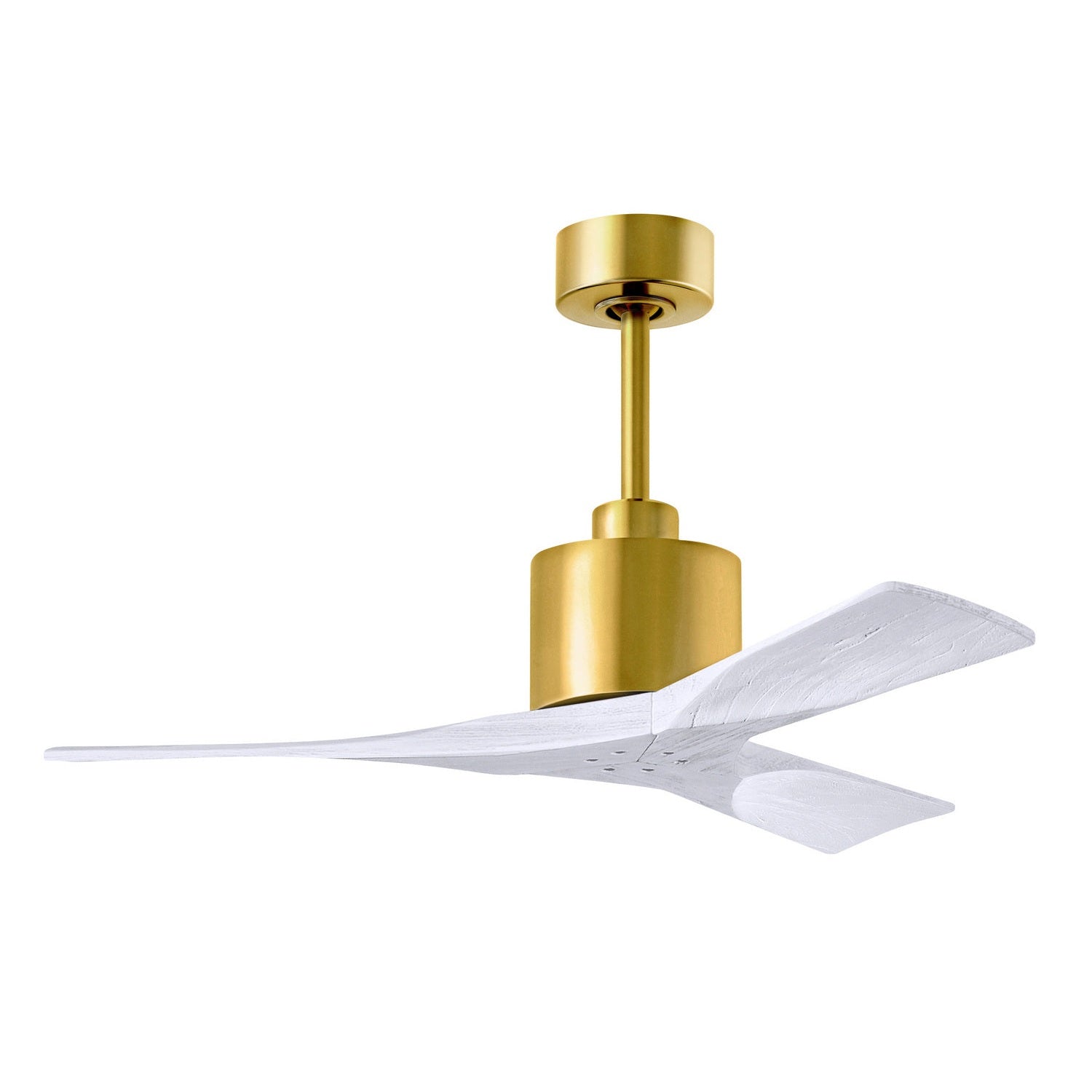 Matthews Fan Company - NK-BRBR-MWH-42 - 42"Ceiling Fan - Nan - Brushed Brass
