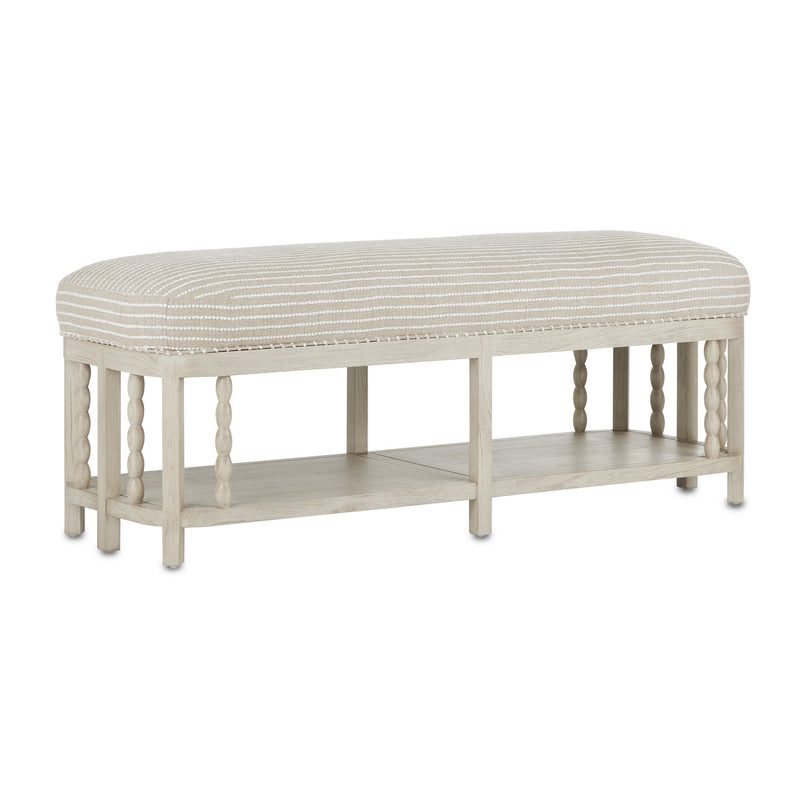 Currey and Company - 7000-0672 - Bench - Norene Collection - Fog Gray
