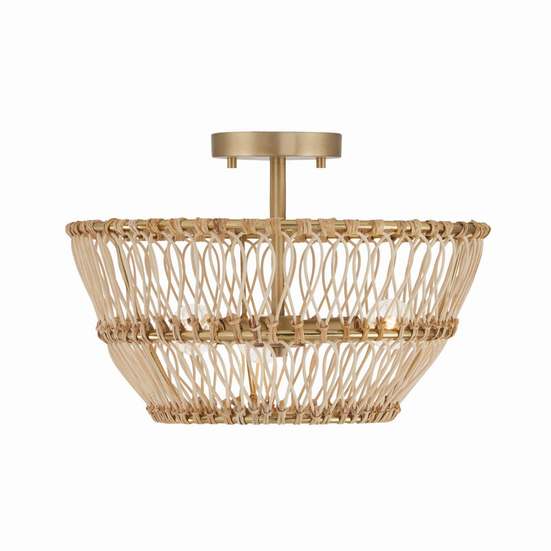 Capital Lighting - 244131MA - Three Light Dual Mount Semi Flush/Pendant - Wren - Matte Brass