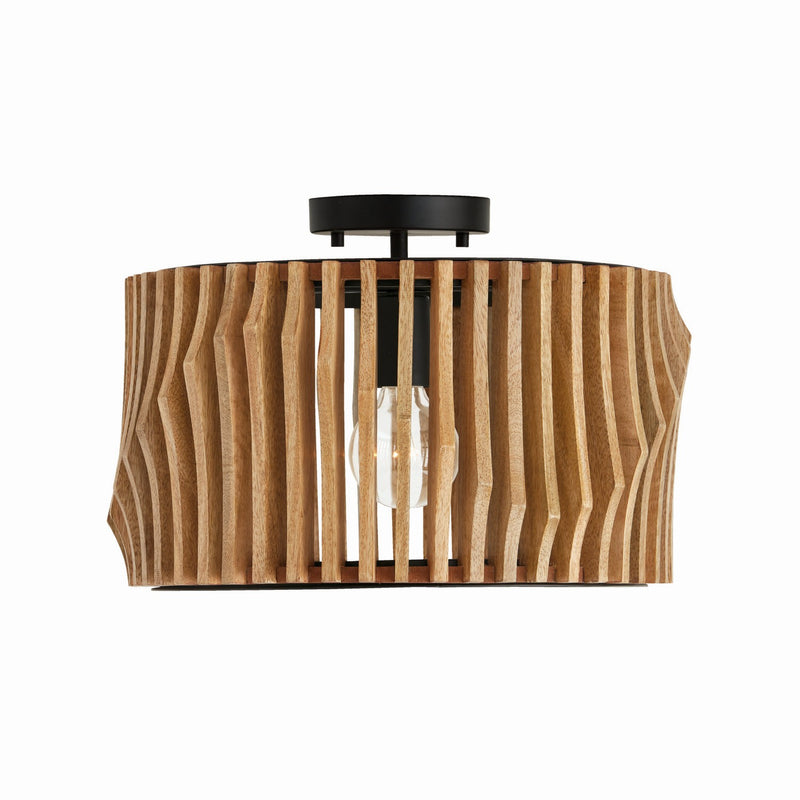 Capital Lighting - 244632WK - One Light Dual Mount Semi Flush/Pendant - Archer - Light Wood and Matte Black