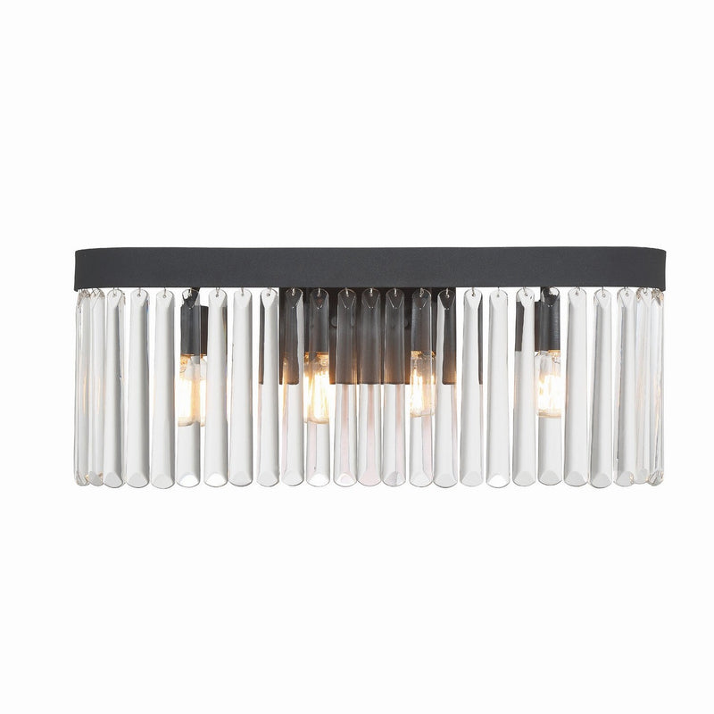 Crystorama - EMO-5403-BF - Four Light Bath - Emory - Black Forged