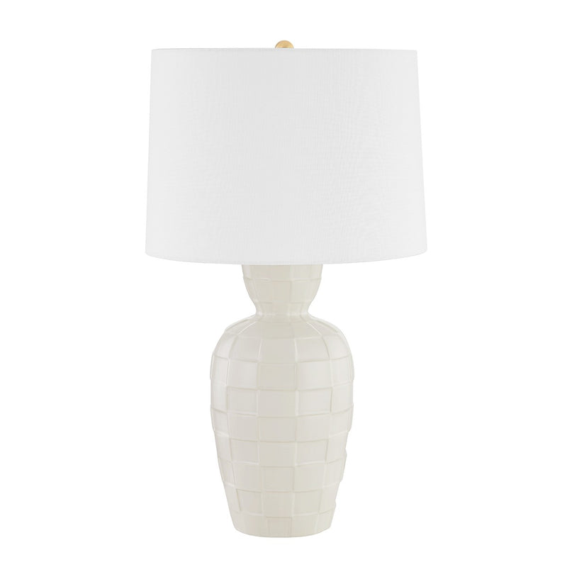 Mitzi - HL548201-AGB/CSC - One Light Table Lamp - Dawn - Aged Bras/Ceramic Satin Cream