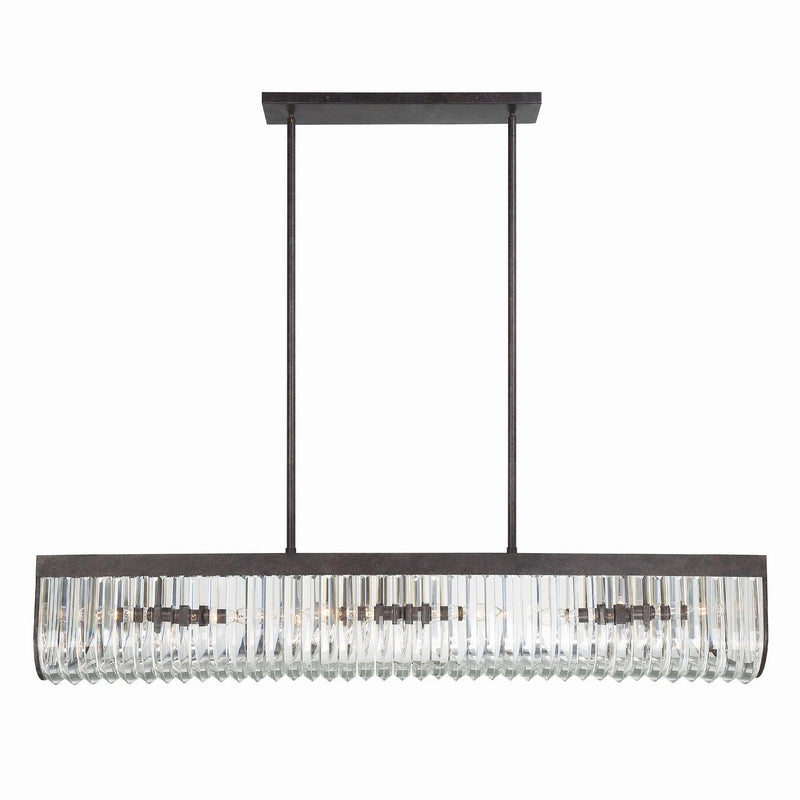 Crystorama - ALI-B2007-CZ - Six Light Chandelier - Alister - Charcoal Bronze