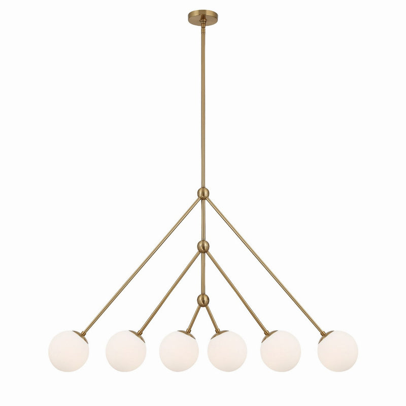 Crystorama - OMN-3006-AG - Six Light Chandelier - Omni - Aged Brass
