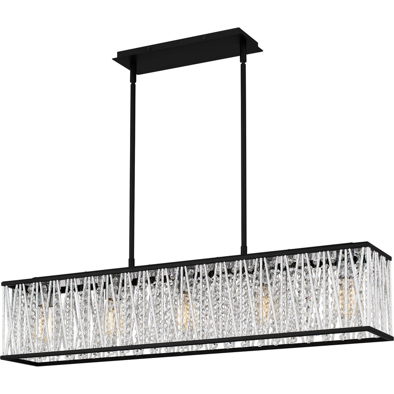 Quoizel - PCCET538MBK - Five Light Linear Chandelier - Celeste - Matte Black
