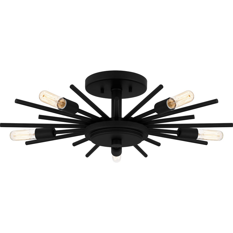 Quoizel - QSF6158MBK - Five Light Semi Flush Mount - Quoizel Semi-Flush Mount - Matte Black