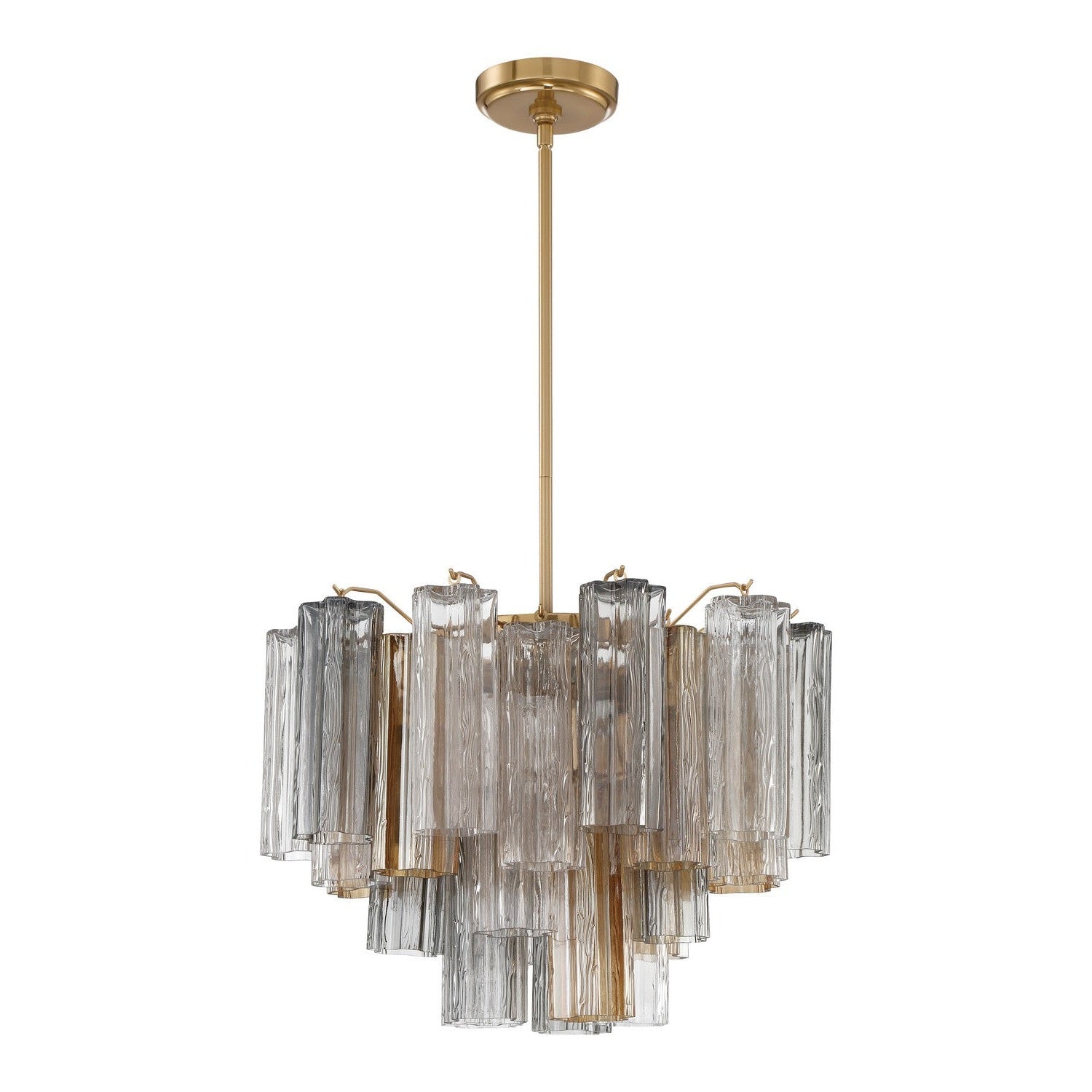 Crystorama - ADD-306-AG-AU - Six Light Chandelier - Addis - Aged Brass