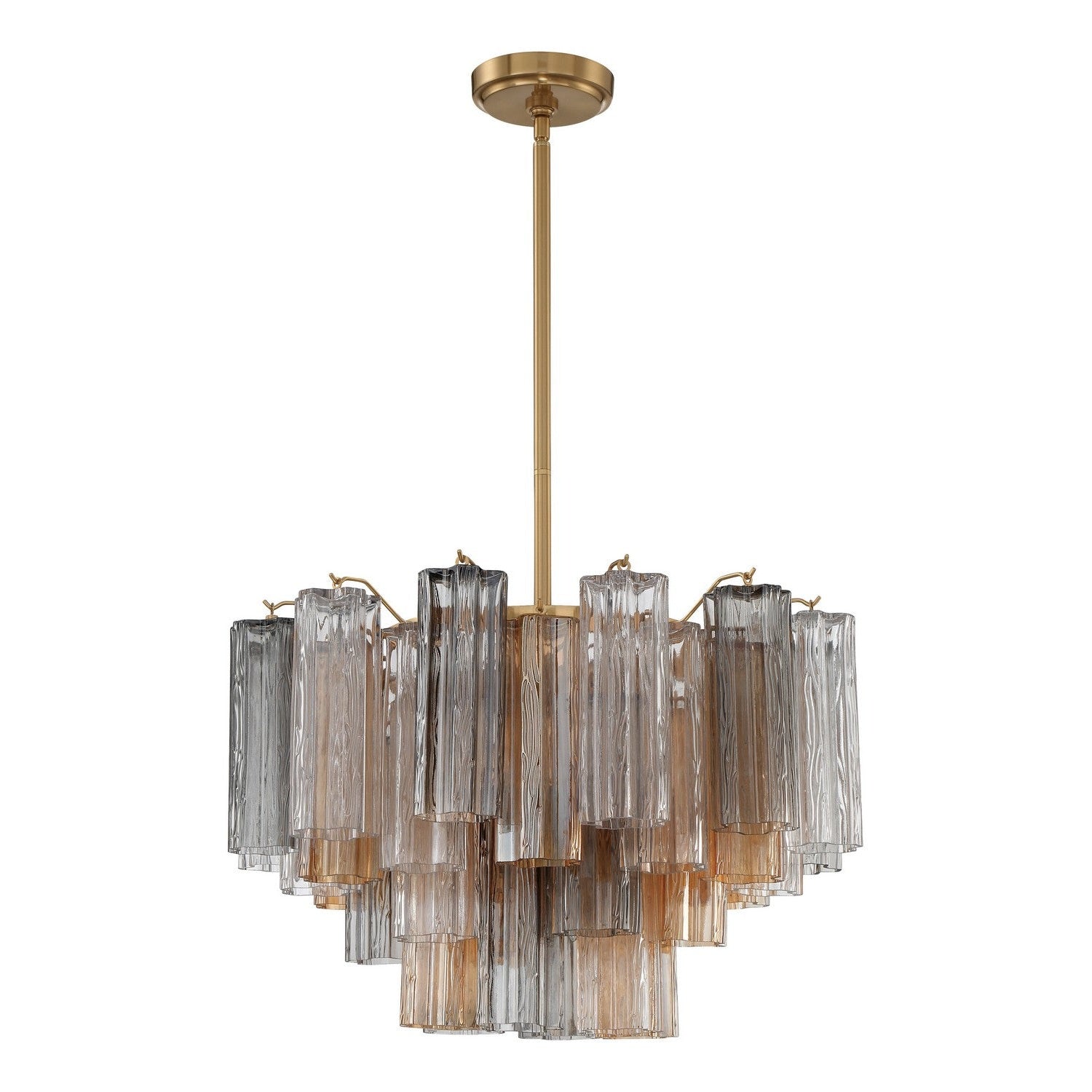 Crystorama - ADD-308-AG-AU - Nine Light Chandelier - Addis - Aged Brass