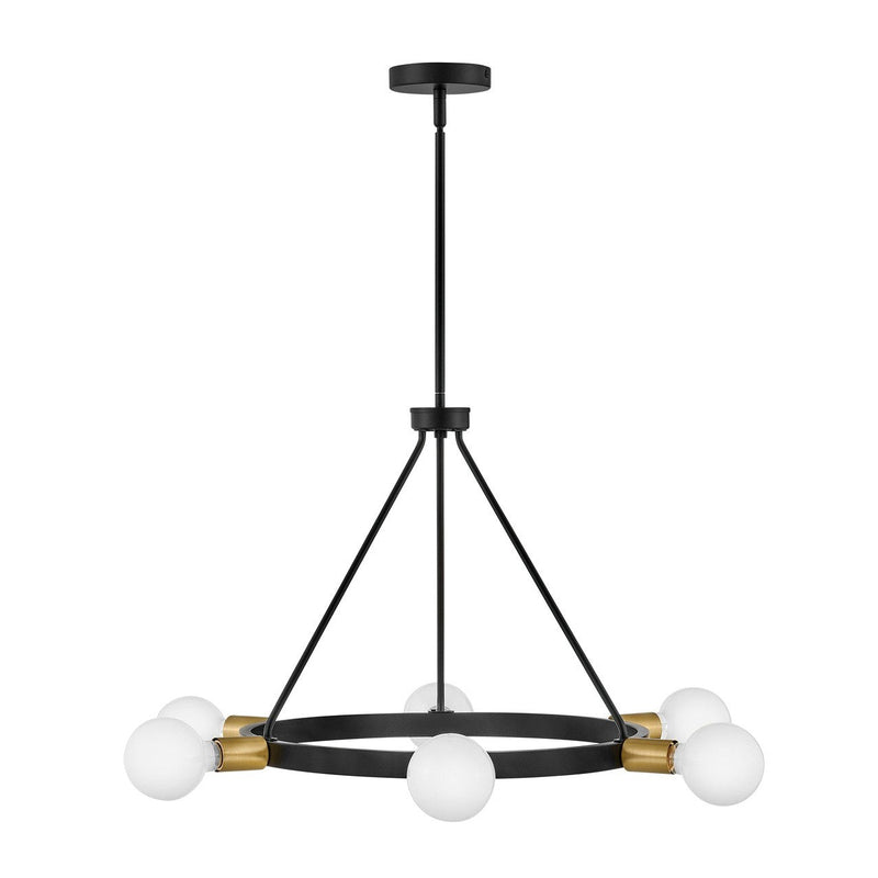 Lark - 83616BK - LED Chandelier - Orla - Black