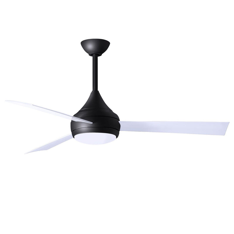 Matthews Fan Company - DA-BK-WH - 52"Ceiling Fan - Donaire - Matte Black