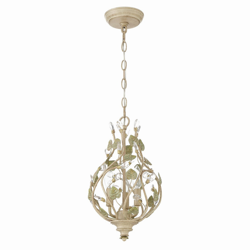 Crystorama - 4845-CT - Three Light Mini Chandelier - Josie - Champagne Green Tea
