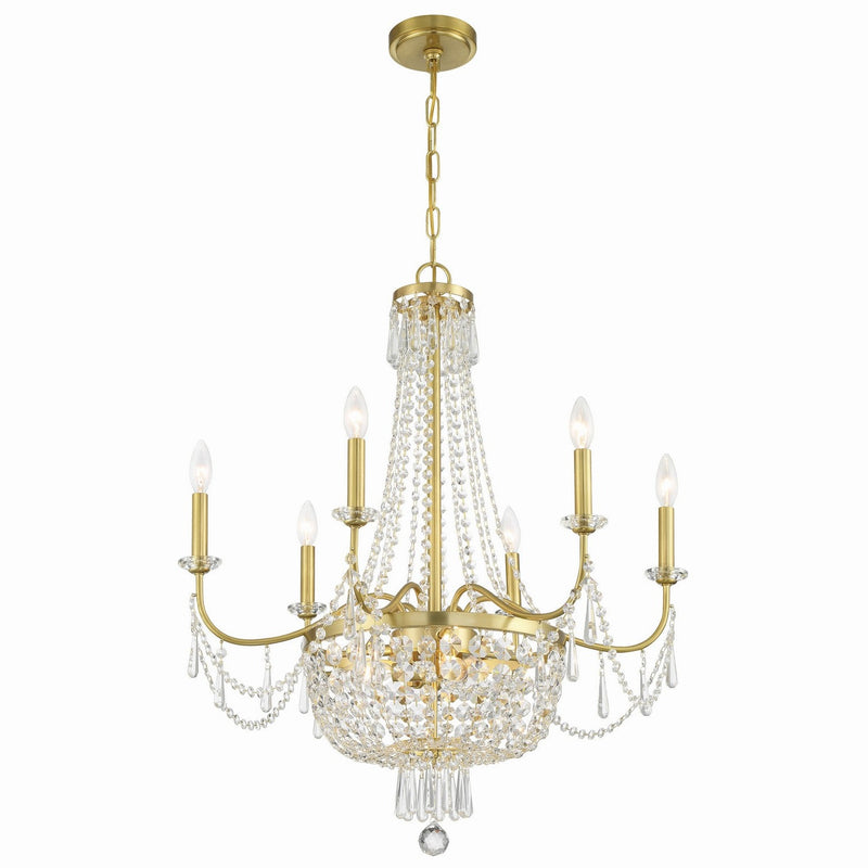 Crystorama - HWD-7709-AG - Nine Light Chandelier - Haywood - Aged Brass