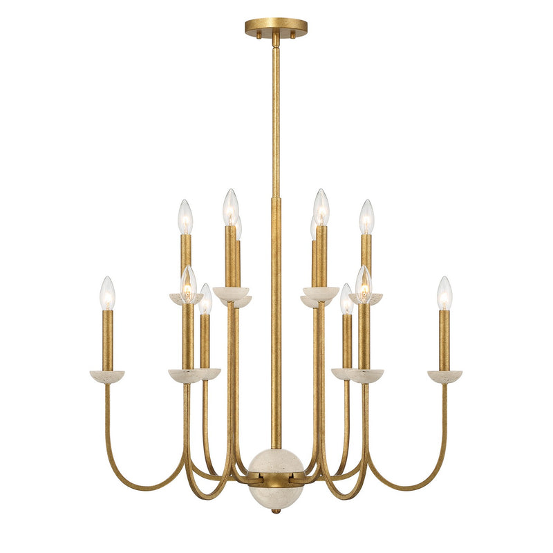 Savoy House - 1-2294-12-262 - 12 Light Chandelier - Oakhurst - Antique Gold