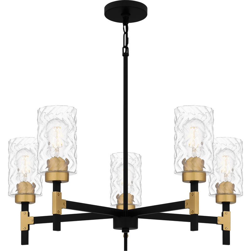 Quoizel - CAY5028MBK - Five Light Chandelier - Carly - Matte Black