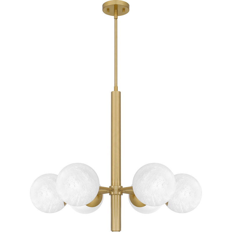 Quoizel - PCSEI5028AB - Six Light Chandelier - Solei - Aged Brass