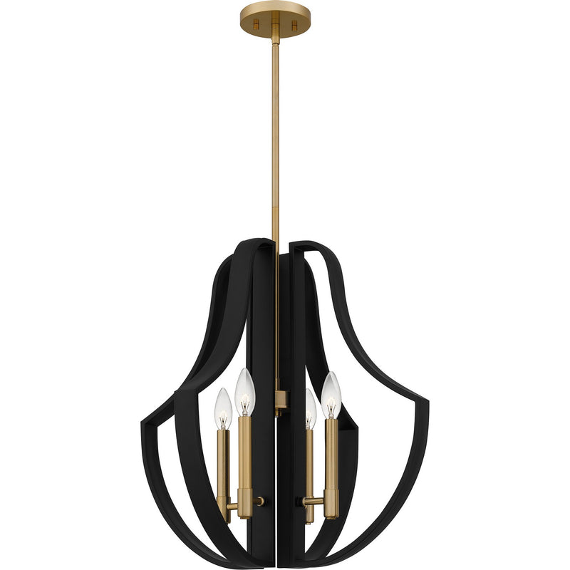 Quoizel - QP6188MBK - Four Light Pendant - Quoizel Pendant - Matte Black