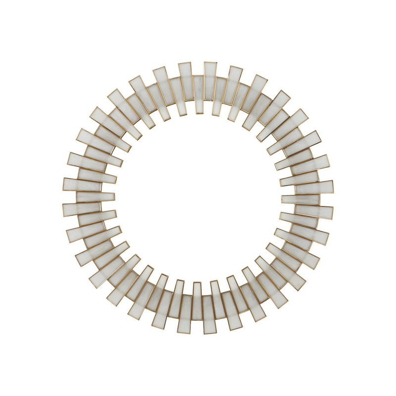 Currey and Company - 1000-0145 - Mirror - Glasdele - Antique Brass/White/Mirror
